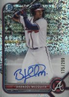 2022 Bowman Chrome Prospect Autographs #CPABMQ Brandol Mezquita Speckle Refractor Baseball Card