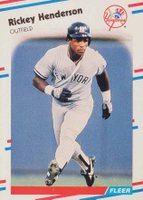 1988 Fleer Glossy #209 Rickey Henderson Baseball Card