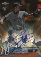 2018 Topps Chrome Sapphire Edition Rookie Autographs #AC-GT Gleyber Torres Orange Baseball Card