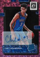 2022 Panini Donruss Optic #208 Chet Holmgren Signature-Fast Break Pink Basketball Card