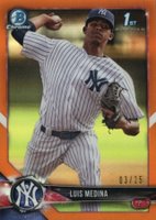 2018 Bowman Chrome Prospects #BCP161 Luis Medina Orange Refractor Baseball Card