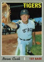 1970 Topps #611 Norm Cash Baseball Card