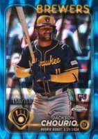 2024 Topps Chrome Update #USC30 Jackson Chourio Blue Raywave Baseball Card