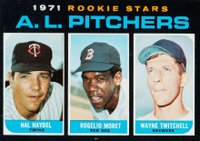 1971 Topps #692 Rookie Stars A.L. Pitchers Short Print Baseball Card