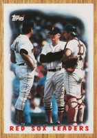 1987 Topps Tiffany #306 Red Sox Leaders Baseball Card