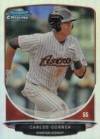 2013 Bowman Chrome Cream of the Crop Mini Refractor #HA1 Carlos Correa Baseball Card