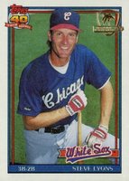 1991 Topps Desert Shield #612 Steve Lyons Baseball Card
