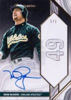 2022 Topps Luminaries Home Run Kings Autographs #HRKMM Mark McGwire Black 1/1 Baseball Card