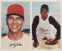1969 MLB Photostamps # Johnny Callison/Roberto Clemente Panel-Hand Cut Baseball Card
