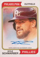 2023 Topps Heritage Real One Autographs #ROAKS Kyle Schwarber Baseball Card