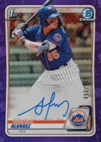 2020 Bowman Chrome Prospect Autographs #CPAFA Francisco Alvarez Purple Refractor Baseball Card