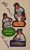 1968 Topps Action All-Star Stickers # Mike McCormick/Pete Ward/Ron Swoboda Baseball Card