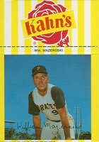 1967 Kahn's Wieners # Bill Mazeroski Large-Autograph Below Waist Baseball Card