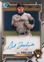 2021 Bowman Draft Chrome Draft Pick Autographs #CDASF Sal Frelick Baseball Card