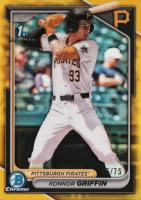 2024 Bowman Draft #BDC22 Konnor Griffin Chrome-Yellow Refractor Baseball Card