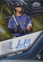2023 Topps Chrome Black Autograph #ET Ezequiel Tovar Gold Baseball Card