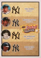 2008 Upper Deck Baseball Heroes #197 Derek Jeter/Joe DiMaggio/Reggie Jackson/Yogi Berra Baseball Card