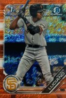 2019 Bowman Prospects Chrome #82 Marco Luciano Orange Shimmer Baseball Card