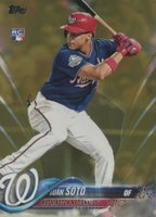 2018 Topps Update #US300 Juan Soto Batting-Gold Baseball Card