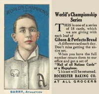 1911 Rochester Baking # Jack Barry Baseball Card