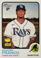 2022 Topps Heritage #347 Wander Franco Player Icon Color Swap Baseball Card