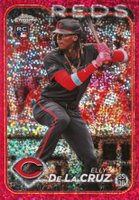 2024 Topps Chrome #44 Elly de La Cruz Magenta Speckle Refractor Baseball Card