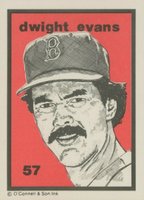 1984 O'Connell & Son Ink Mini Prints #57 Dwight Evans Baseball Card