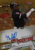 2018 Bowman's Best Early Indications Autograph #EIALR Luis Robert Gold Baseball Card