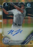 2019 Bowman Draft Chrome Draft Picks Autograph #CDAMT Michael Toglia Gold Refractor Baseball Card