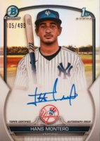 2023 Bowman Chrome Prospect Autographs #CPAHM Hans Montero Refractor Baseball Card