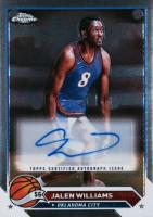 2023 Topps Chrome Topps Chrome Autographs #CGJW Jalen Williams Basketball Card