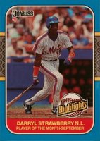 1987 Donruss Highlights #49 Darryl Strawberry Baseball Card