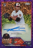 2023 Topps Chrome Update Autograph #ACSF Shintaro Fujinami Purple Speckle Baseball Card