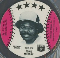 1982 On Deck Cookies Discs  # Eddie Murray Baseball Card