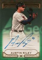 2023 Topps Definitive Collection Defining Images Autograph Collection #DIAAR Austin Riley Green Baseball Card