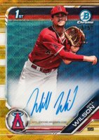 2019 Bowman Draft Chrome Draft Picks Autograph #CDAWW Will Wilson Gold Wave Refractor Baseball Card