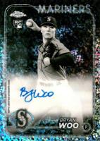 2024 Topps Chrome Update Chrome Baseball Update Series Autographs #ACBW Bryan Woo Black & White Mini Diamond Refractor Baseball Card