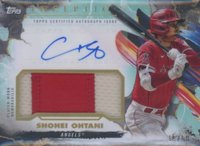 2023 Topps Inception Inception Autograph Patch #IAPSO Shohei Ohtani Aqua Baseball Card