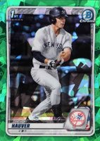 2020 Bowman Draft Chrome Sapphire Edition #BD113 Trevor Hauver Green Baseball Card