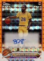 2023 Topps Chrome Topps Chrome Autographs #CGSD Spencer Dinwiddie Orange Geometric Basketball Card