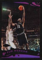 2005 Topps Chrome #13 Tim Duncan Black Refractor Basketball Card