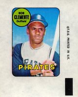1969 Topps Decals # Bob Clemente Baseball Card