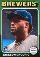 2024 Topps Heritage #632 Jackson Chourio Green Border Baseball Card