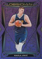 2023 Panini Obsidian #49 Nikola Jokic Electric Etch Purple Flood Basketball Card