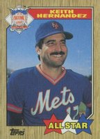 1987 Topps #595 Keith Hernandez All-Star Baseball Card