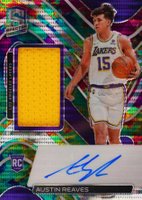 2021 Panini Spectra #190 Austin Reaves Jersey Autograph-Celestial Basketball Card
