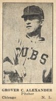 1925 Strip Card # Grover Alexander Chicago N.L. Baseball Card