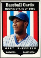 1989 Baseball Cards Magazine Repli-Cards #14 Gary Sheffield Hand Cut Baseball Card