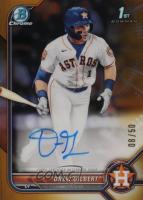 2022 Bowman Draft Chrome Draft Pick Autographs #CDADG Drew Gilbert Gold Refractor Baseball Card