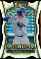 2020 Panini Select Phenoms #PH6 Bobby Witt Jr. Die-Cut Holo Baseball Card